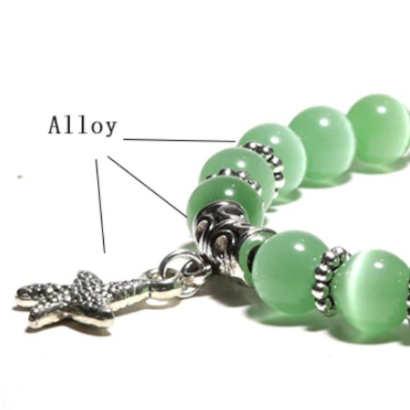 Starfish Opal Beaded Bracelet - White - Picture 2 of 3